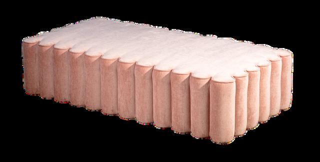 Pink Bouclé Bench — custom furniture by Space K Bangkok, Mid-century Italian