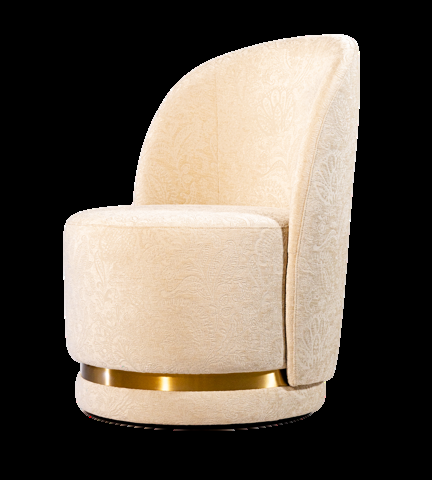 Bouclé Sculpt Lounge — custom furniture by Space K Bangkok, 70s curvilinear