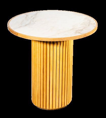 Marble Pedestal Side Table — custom furniture by Space K Bangkok, Tulip-era forms